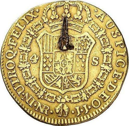 Reverse 4 Escudos 1805 NR JJ - Gold Coin Value - Colombia, Charles IV
