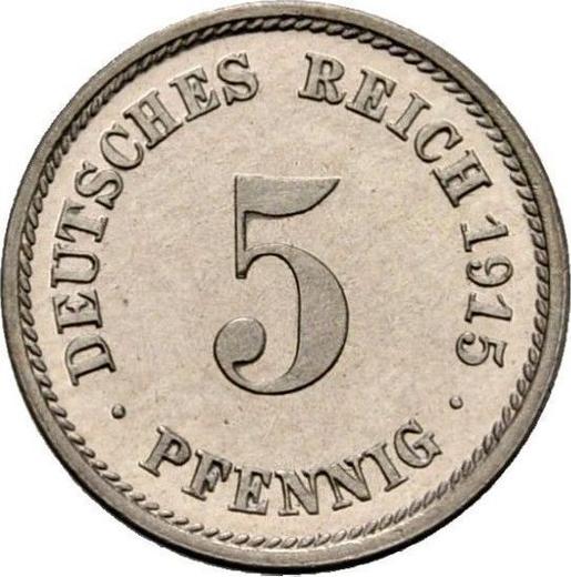 Obverse 5 Pfennig 1915 F "Type 1890-1915" - Coin Value - Germany, German Empire