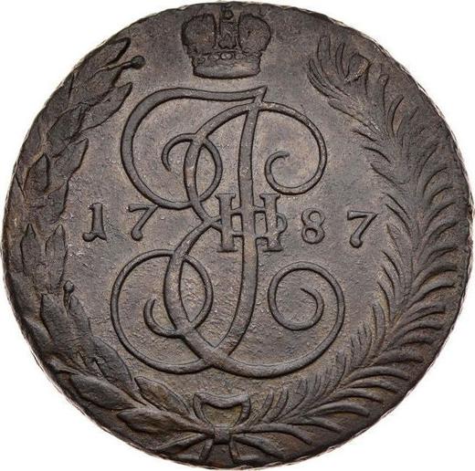 Реверс монеты - 5 копеек 1787 года ТМ "Таврический монетный двор (Феодосия)" - цена монеты - Россия, Екатерина II