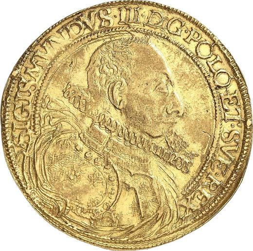 Anverso 10 ducados Sin fecha (1587-1632) "Retrato ancho" - valor de la moneda de oro - Polonia, Segismundo III