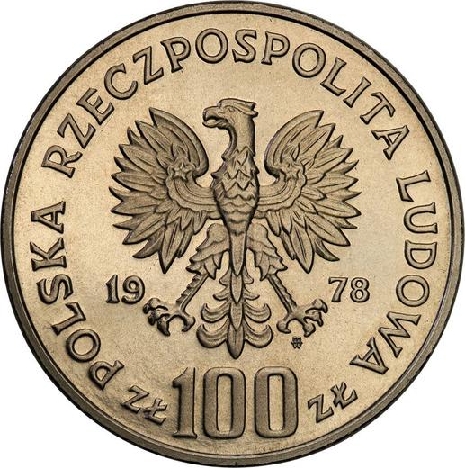 Anverso Pruebas 100 eslotis 1978 MW "Alce" Níquel - valor de la moneda  - Polonia, República Popular