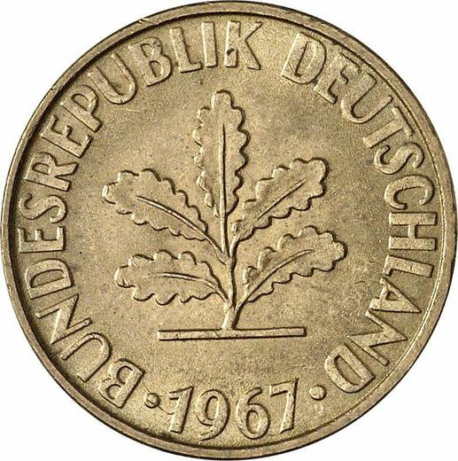 Reverse 10 Pfennig 1967 F - Coin Value - Germany, FRG