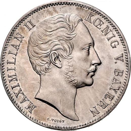 Avers Doppeltaler 1856 - Silbermünze Wert - Bayern, Maximilian II