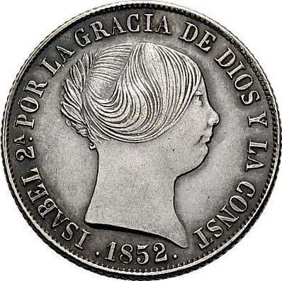 Obverse 4 Reales 1852 8-pointed star - Silver Coin Value - Spain, Isabella II