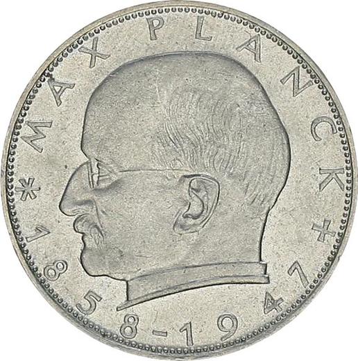 Obverse 2 Mark 1962 F "Max Planck" -  Coin Value - Germany, FRG