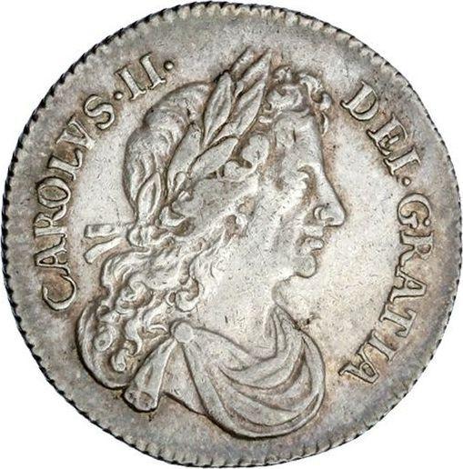 Obverse Sixpence 1677 - Silver Coin Value - United Kingdom, Charles II