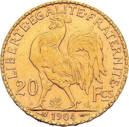 Reverse 20 Francs 1904 A "Type 1899-1906" - Gold Coin Value - France, Third Republic