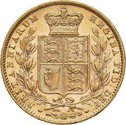 Reverse Sovereign 1872 WW "Shield" No number - Gold Coin Value - United Kingdom, Victoria