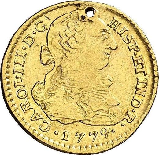 Obverse 1 Escudo 1779 MJ - Gold Coin Value - Peru, Charles III