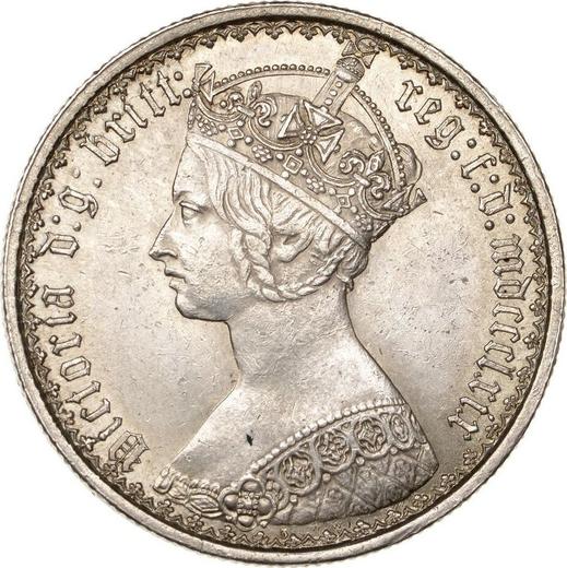 Obverse Florin 1869 WW "Gothic" - Silver Coin Value - United Kingdom, Victoria