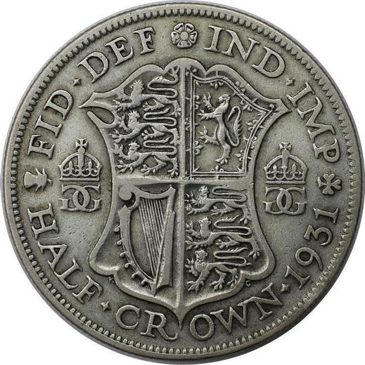 Rewers monety - 1/2 korony 1931 - cena srebrnej monety - Wielka Brytania, Jerzy V