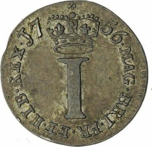 Reverse Penny 1756 - Silver Coin Value - United Kingdom, George II