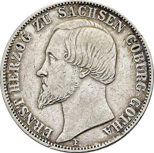 Obverse Thaler 1851 F - Silver Coin Value - Saxe-Coburg and Gotha, Ernest II