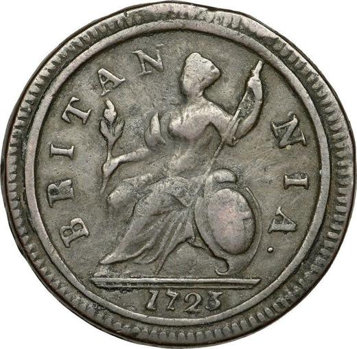 Reverse Halfpenny 1723 "Second laureate bust" -  Coin Value - United Kingdom, George I