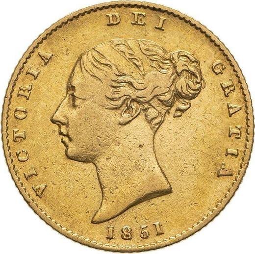 Obverse Half Sovereign 1851 - Gold Coin Value - United Kingdom, Victoria