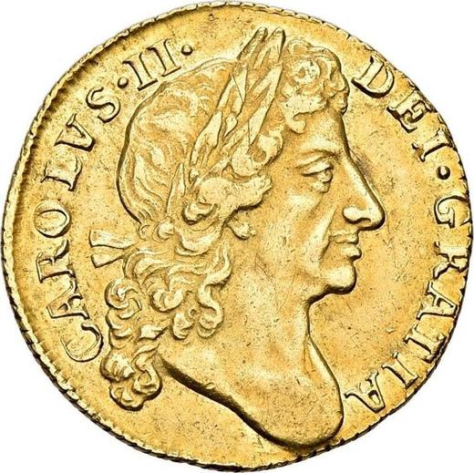 Obverse Half Guinea 1680 "Second laureate bust" - Gold Coin Value - United Kingdom, Charles II
