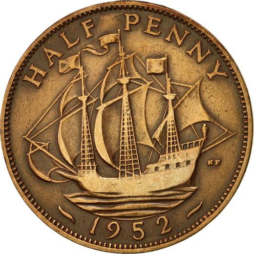 Reverse Halfpenny 1952 HP -  Coin Value - United Kingdom, George VI