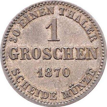 Reverse 1 Groschen 1870 B - Silver Coin Value - Saxe-Coburg and Gotha, Ernest II
