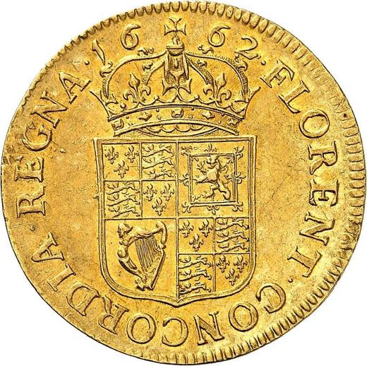 Rewers monety - Broad 1662 - cena złotej monety - Wielka Brytania, Karol II