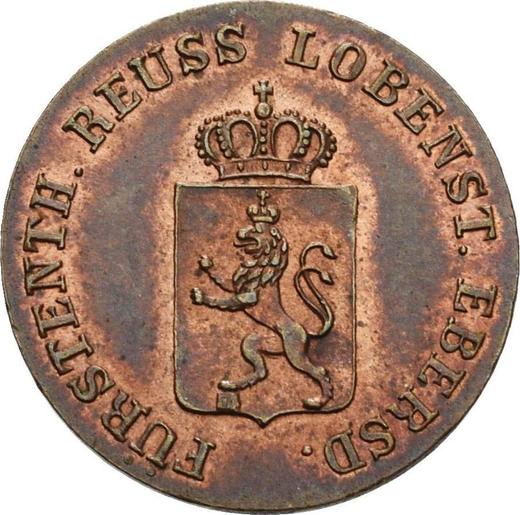 Awers monety - Ebersdorf 1 fenig 1841 A - cena  monety - Reuss-Schleiz, Henryk LXXII