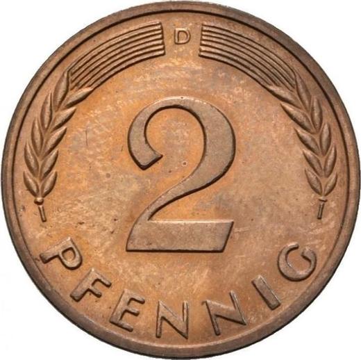 Obverse 2 Pfennig 1950 D - Coin Value - Germany, FRG
