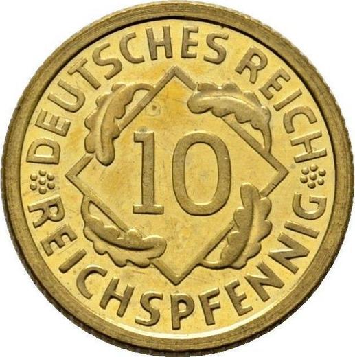 Awers monety - 10 reichspfennig 1935 G - cena monety - Niemcy, Republika Weimarska