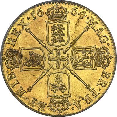 Reverse Guinea 1664 "Second laureate bust" Elephant - Gold Coin Value - United Kingdom, Charles II