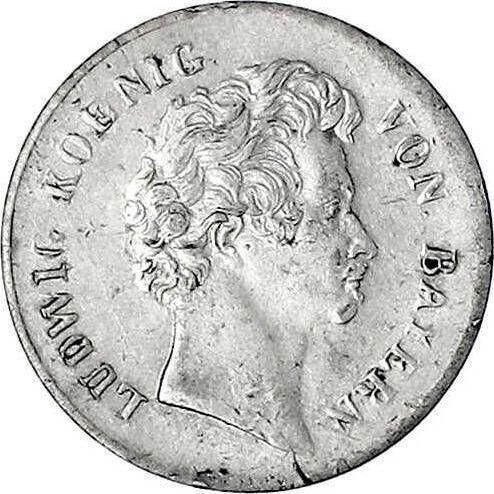 Obverse 6 Kreuzer 1829 - Silver Coin Value - Bavaria, Ludwig I