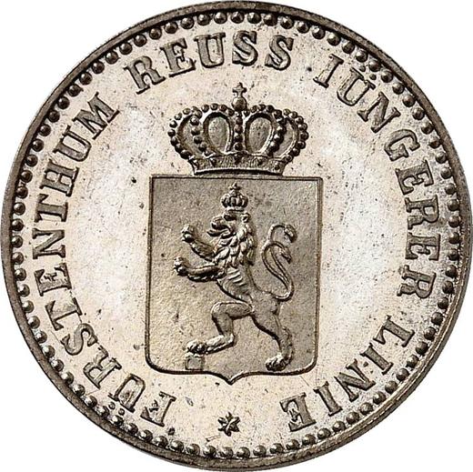 Аверс монеты - 2 серебряных гроша 1850 года A - цена серебряной монеты - Рейсс-Шлейц, Генрих LXII