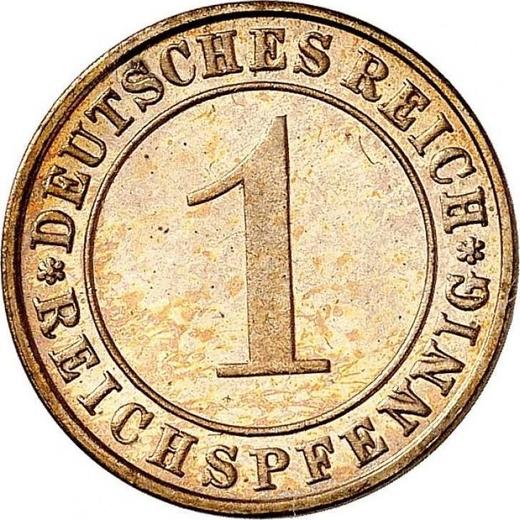 Obverse 1 Reichspfennig 1925 G - Coin Value - Germany, Weimar Republic