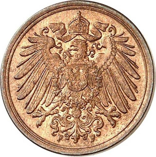 Reverso 1 Pfennig 1896 F "Tipo 1890-1916" - valor de la moneda - Alemania, Imperio alemán