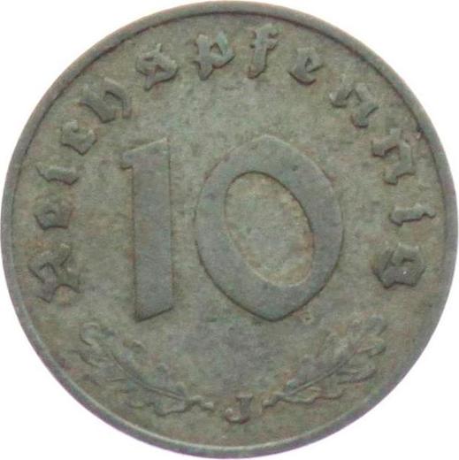 Obverse 10 Reichspfennig 1940 J "Type 1940-1945" -  Coin Value - Germany, Third Reich