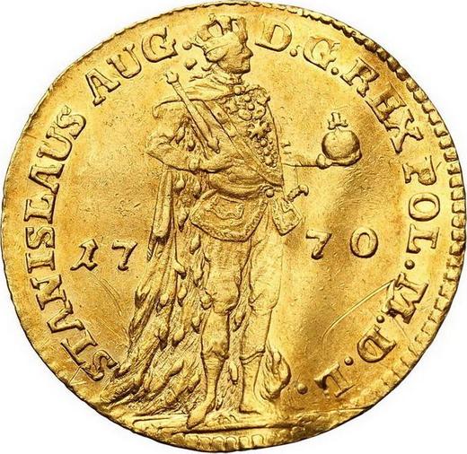 Obverse Ducat 1770 IS "King figure" - Gold Coin Value - Poland, Stanislaus II Augustus