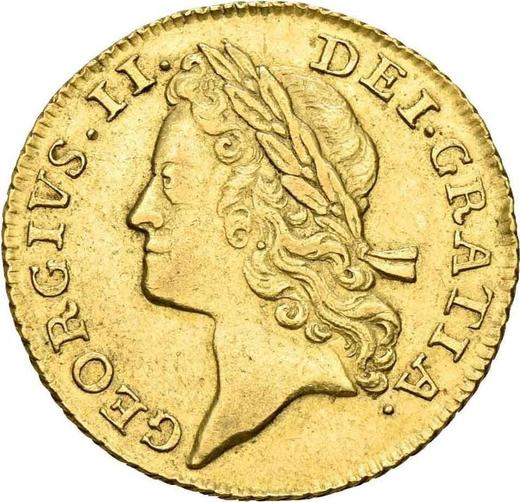 Obverse Guinea 1735 "Young Head" - Gold Coin Value - United Kingdom, George II