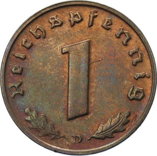 Obverse 1 Reichspfennig 1938 J "Type 1936-1940" -  Coin Value - Germany, Third Reich