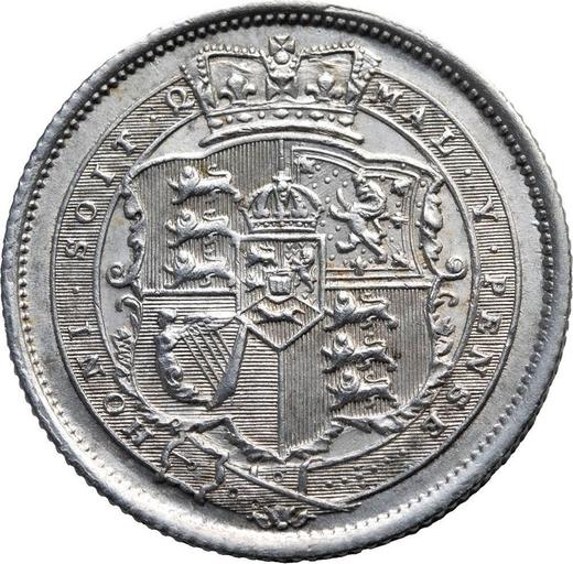 Revers 1 Schilling 1818 - Silbermünze Wert - Großbritannien, Georg III