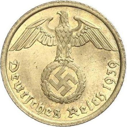 Reverse 10 Reichspfennig 1939 G "Type 1936-1939" -  Coin Value - Germany, Third Reich