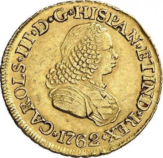 Obverse 2 Escudos 1762 PN J "Type 1760-1771" - Gold Coin Value - Colombia, Charles III