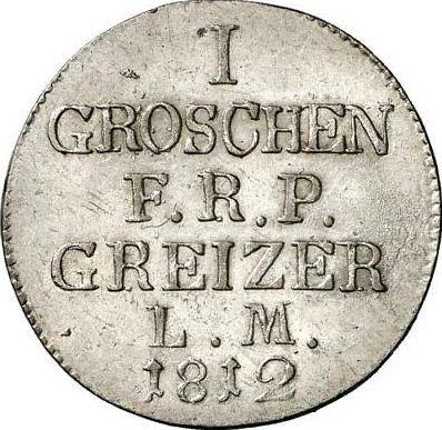 Reverse Groschen 1812 - Silver Coin Value - Reuss-Greiz, Heinrich XIII