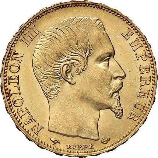 Obverse 20 Francs 1859 A "Type 1853-1860" - Gold Coin Value - France, Napoleon III