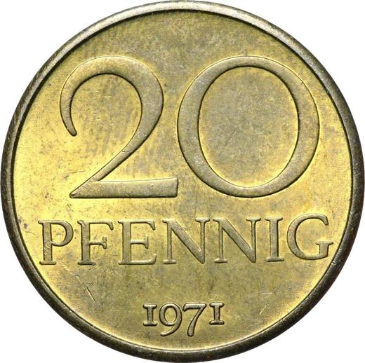 Obverse 20 Pfennig 1971 -  Coin Value - Germany, GDR