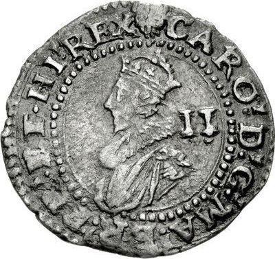 Obverse 2 Pence (Halfgroat) no date (1625-1642) "Second draped bust" Plume above the shield - Silver Coin Value - United Kingdom, Charles I