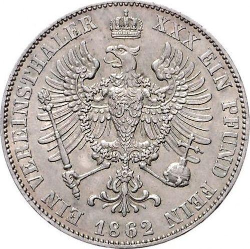 Reverse Thaler 1862 A - Silver Coin Value - Prussia, William I