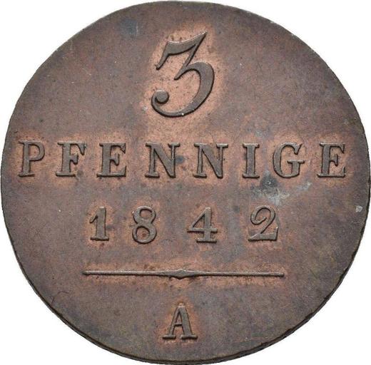 Reverse 3 Pfennig 1842 A -  Coin Value - Waldeck-Pyrmont, George Heinrich