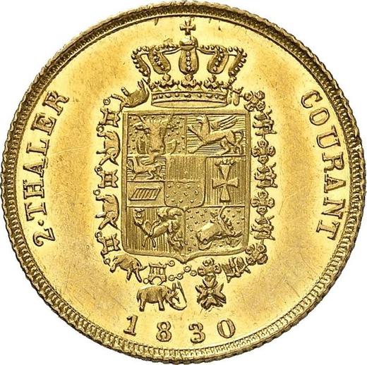 Reverse 2 Thaler 1830 - Gold Coin Value - Mecklenburg-Schwerin, Frederick Francis I