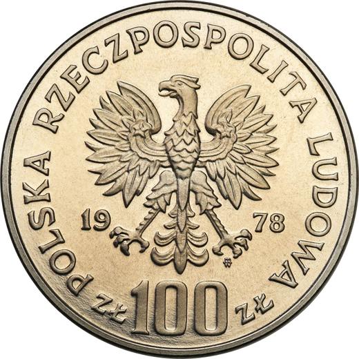 Avers Probe 100 Zlotych 1978 MW "Janusz Korczak" Nickel - Münze Wert - Polen, Volksrepublik Polen