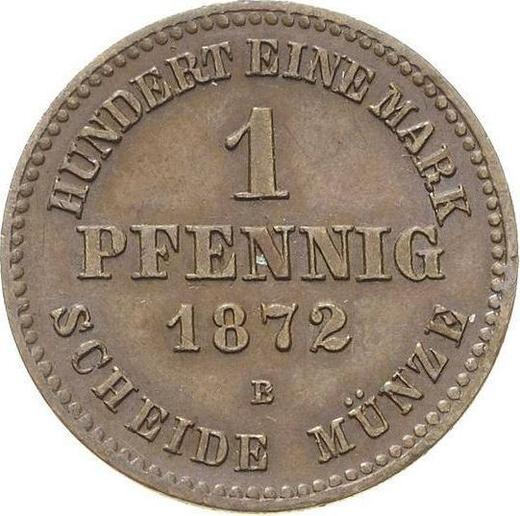 Revers 1 Pfennig 1872 B - Münze Wert - Mecklenburg-Strelitz, Friedrich Wilhelm