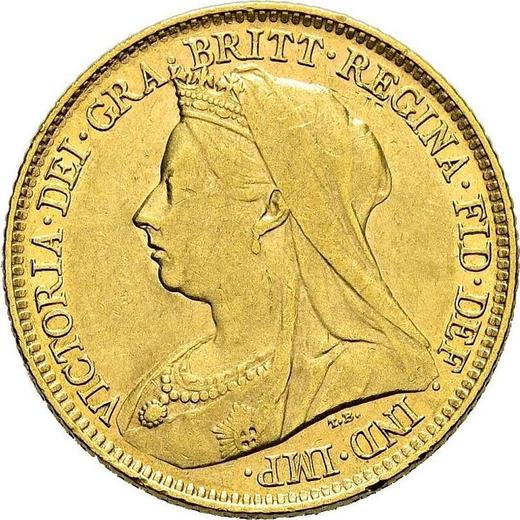 Obverse Half Sovereign 1897 S "Veiled head" - Gold Coin Value - Australia, Victoria