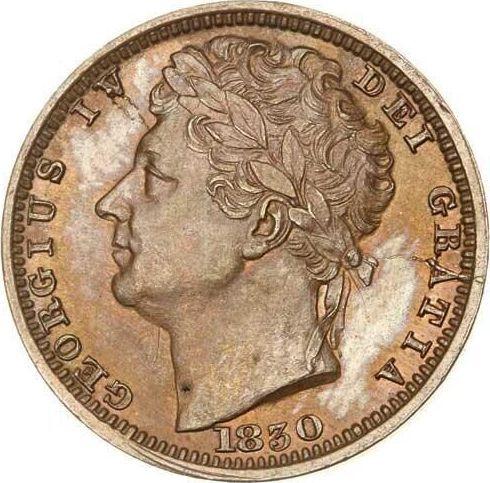 Obverse Half Farthing 1830 -  Coin Value - United Kingdom, George IV