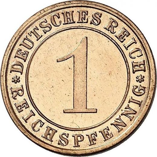 Obverse 1 Reichspfennig 1925 F -  Coin Value - Germany, Weimar Republic
